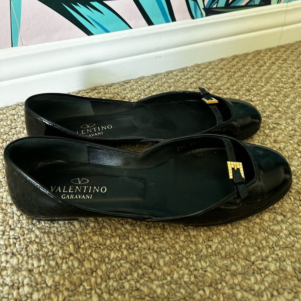 Valentino patent leather ballet flats